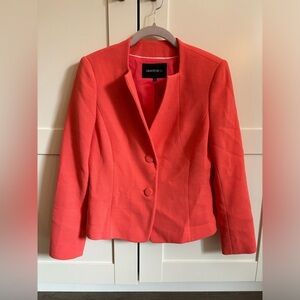 Lafayette 148 Blazer Size 4 Chic Workwear Pink Coral Minimalist Fun